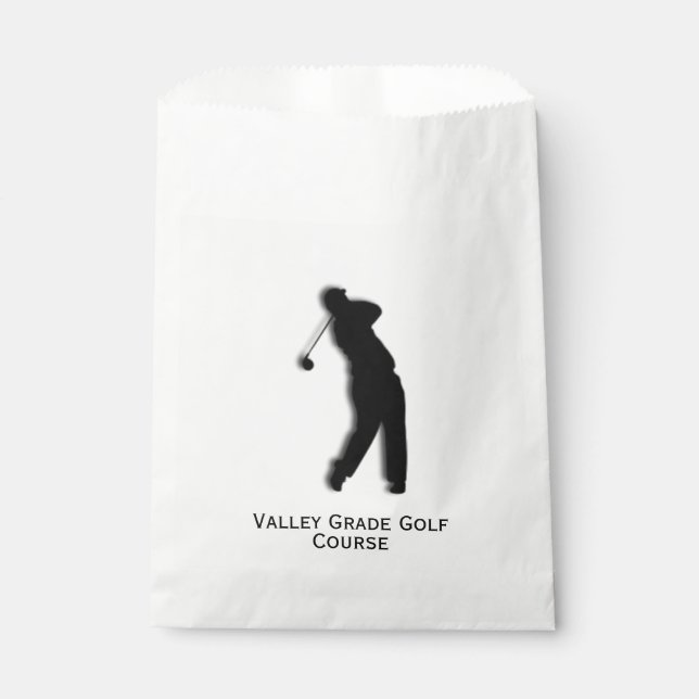 Golfer Sport Design Favor Bag (Front)