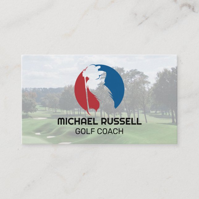 Golfer | Sports | Course Business Card (Front)