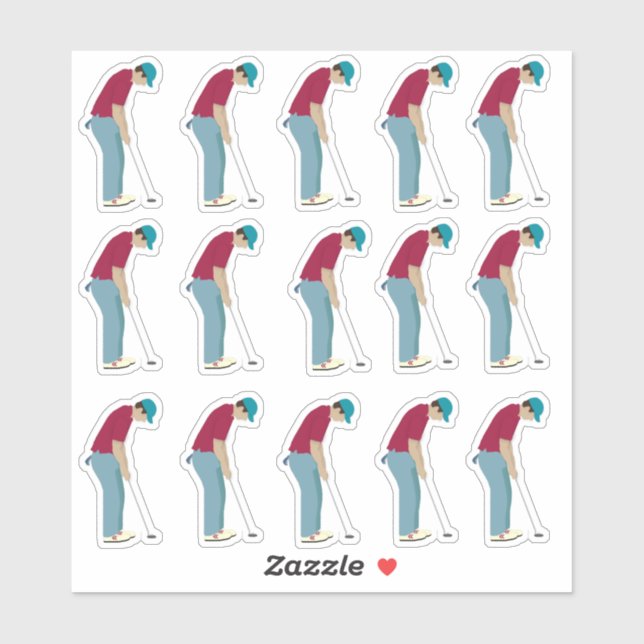 Golfer Sticker (Sheet)