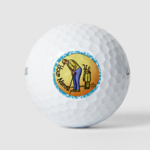 Golfer Sun Man Golf Balls