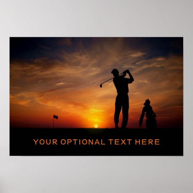 Golfer Sunset custom poster (Front)