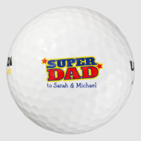 Golfer super dad gift golf balls