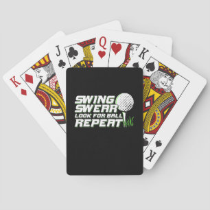 Golfer Swing Sweat Look For Ball Poker Cards