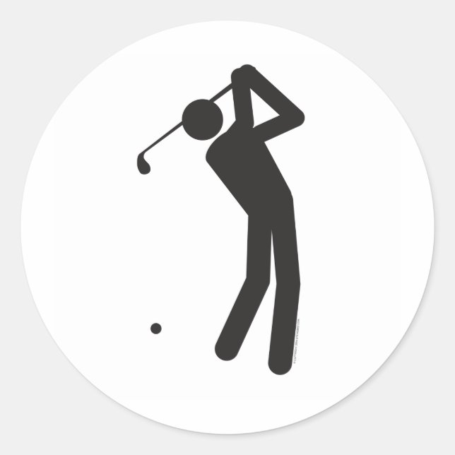 Golfer-T Classic Round Sticker (Front)