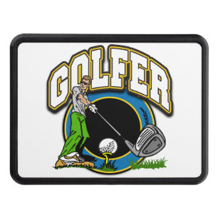 Golfer Tee Off Hitch Cover