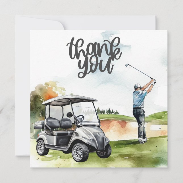 Golfer  thank you card (Front)