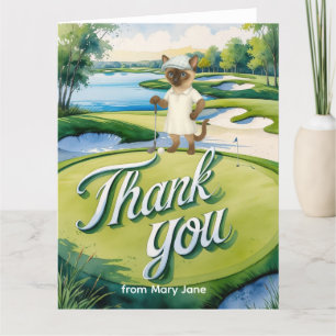Golfer thank you on putting green