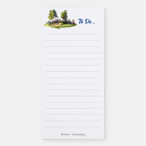 Golfer To Do List Magnetic Notepad