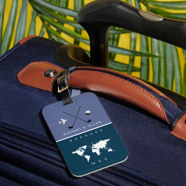 Golfer Travel Luggage Tag (Front Insitu 1)
