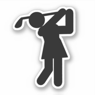 Golfer Women's Golf Symbol Sports Sticker