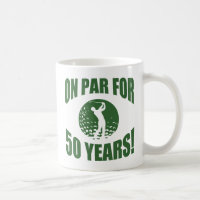 Golfer's 50th Birthday Coffee Mug