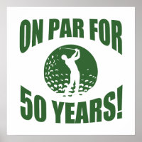 Golfer's 50th Birthday Poster