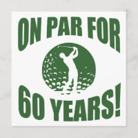 Golfer's 60th Birthday Card