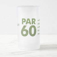 Golfers 60th Birthday Party Frosted Glass Beer Mug