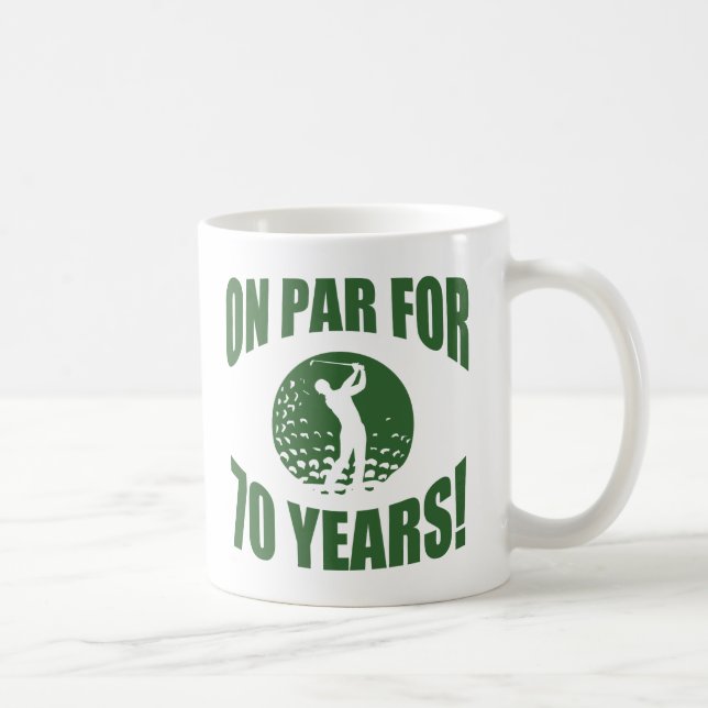 Golfer's 70th Birthday Coffee Mug (Right)