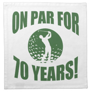 Golfer's 70th Birthday Napkin
