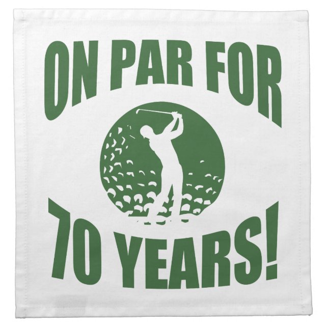 Golfer's 70th Birthday Napkin (Front)