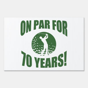 Golfer's 70th Birthday Sign