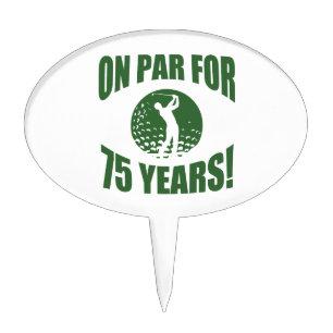 Golfer's 75th Birthday Cake Topper