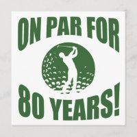 Golfer's 80th Birthday Card
