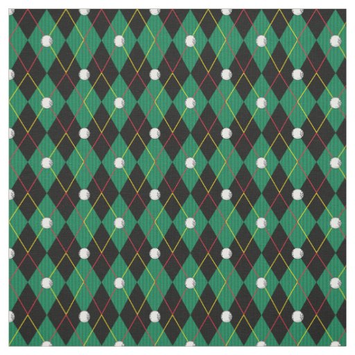 Golfers Argyle Print Fabric