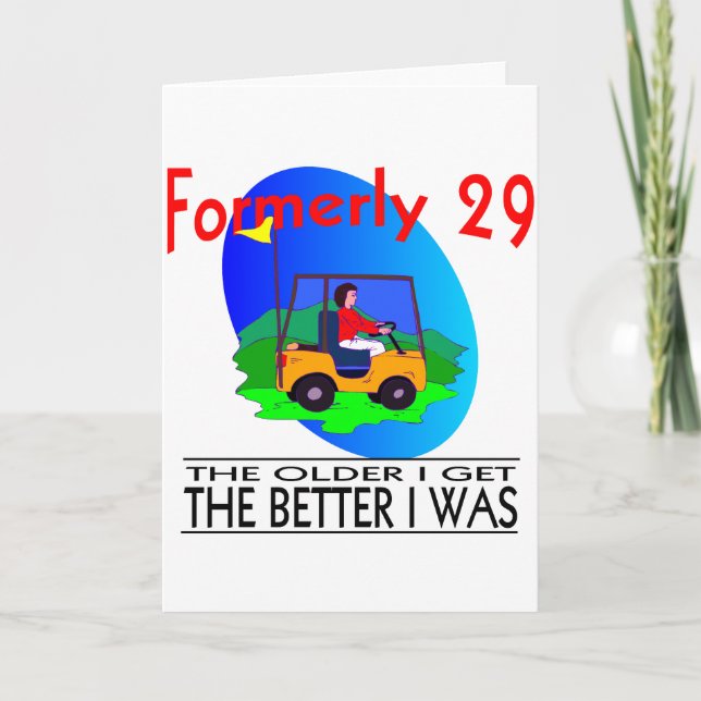 Golfer's  Birthday Card (Front)