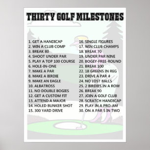 Golfer's Bucket List Poster