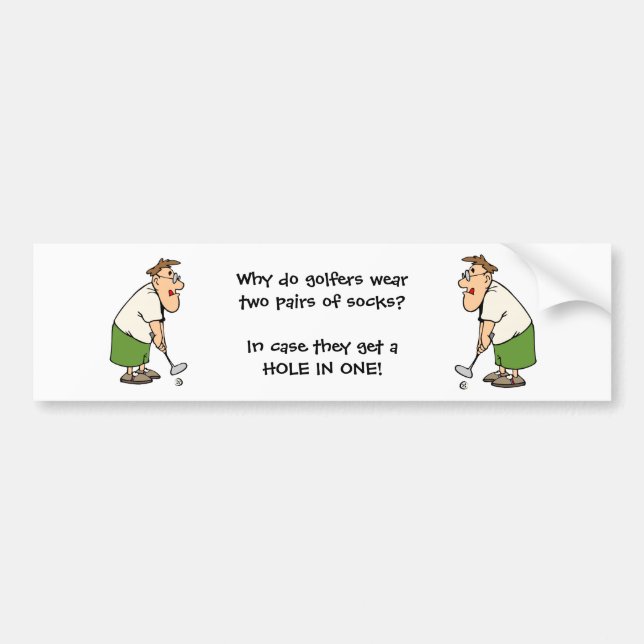 Golfers Bumper Sticker Humorous Golfer (Front)