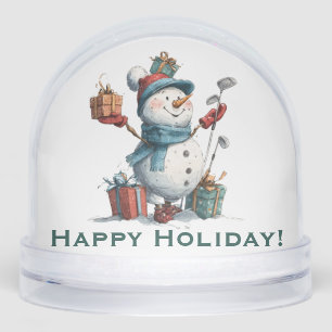 Golfer's Christmas  Snow Globe