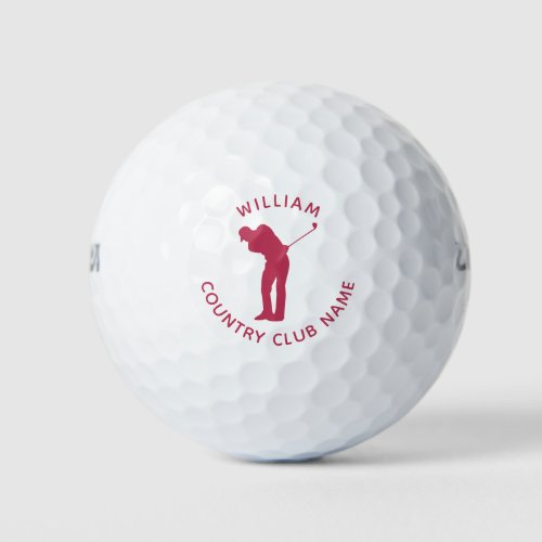 Golfers Country Club Players Custom Golf Balls