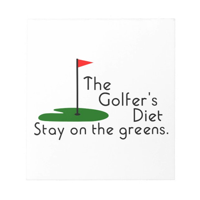 Golfers Diet Notepad (Front)