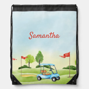 Golfer's Drawstring Backpack