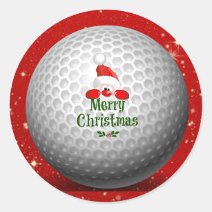 Funny Santa Claus golf gift for Merry Christmas Golf Balls, Zazzle