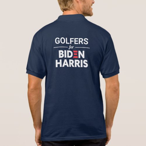 Golfers for Biden Harris Custom Text Polo Shirt