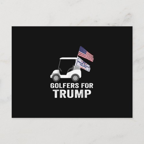 Golfers For Trump 2020 Trump Supporters Golf Postcard