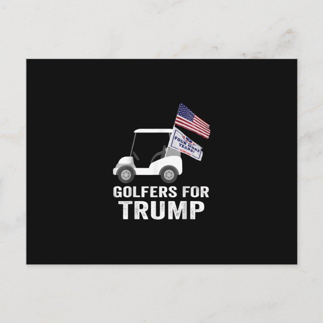 Golfers For Trump 2020 Trump Supporters Golf Postcard (Front)