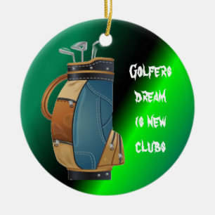 Golfers Gift Collection Ceramic Ornament