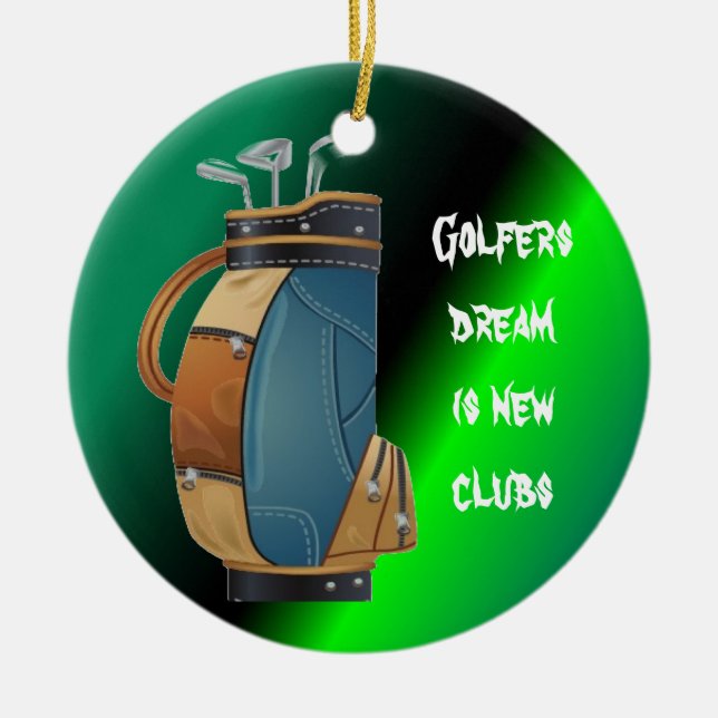 Golfers Gift Collection Ceramic Ornament (Front)