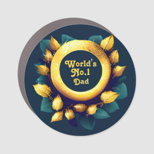 Golfers Green and Gold Wreath Car Magnet