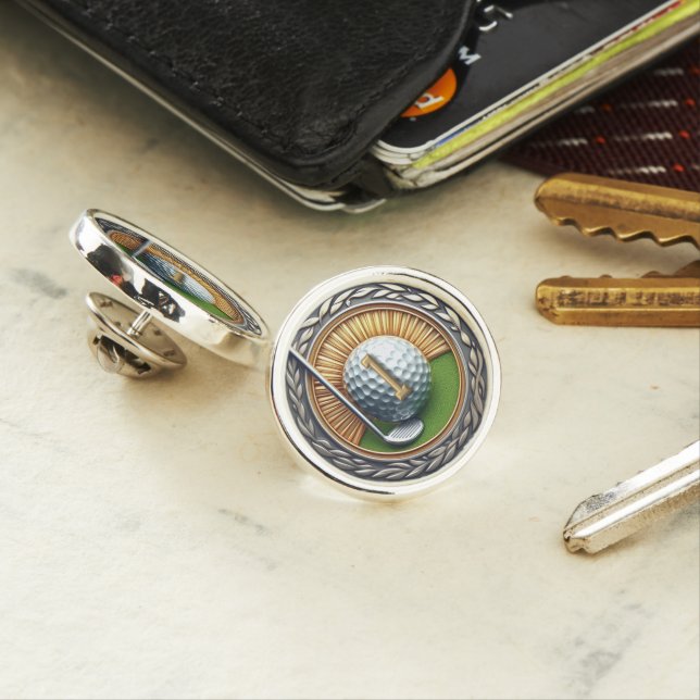 Golfer's Hole In One Lapel Pin (In Situ)