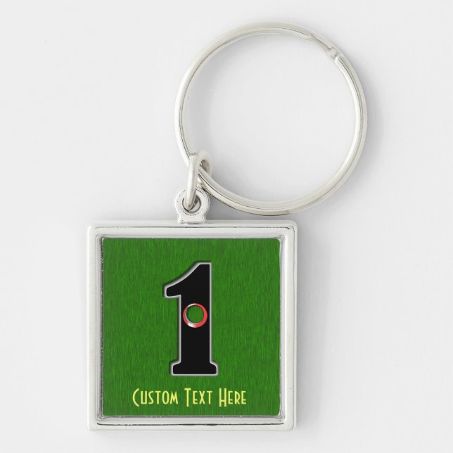 Golfers Hole in One. Luck or Skill? Keychain (Front)
