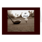 GOLFER'S HUMOR ON TURNING "50" (Front Horizontal)