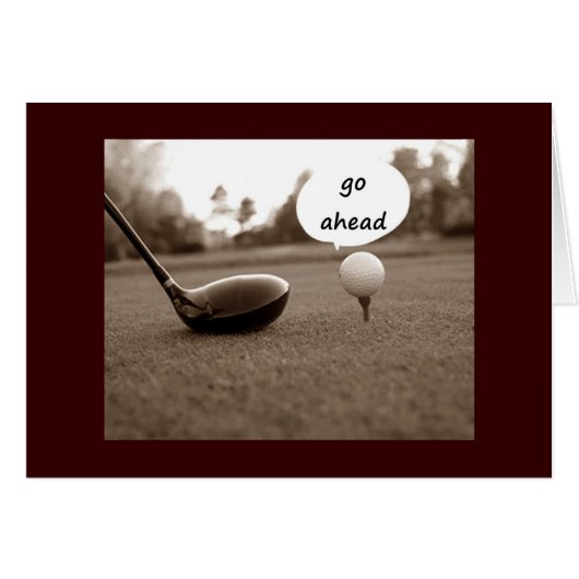 GOLFER'S HUMOR ON TURNING "50" (Front Horizontal)