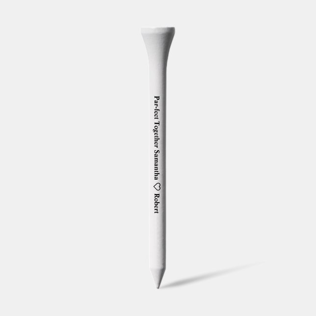 Golfers in Love par-fect Together  Golf Tees (Side)