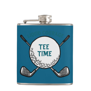 Golfers Liquid Courage "Tee Time" Flask