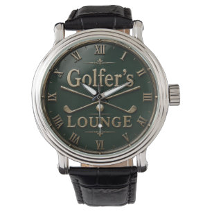 Golfer's Lounge Vintage Golf Club Golfer Gift Watch