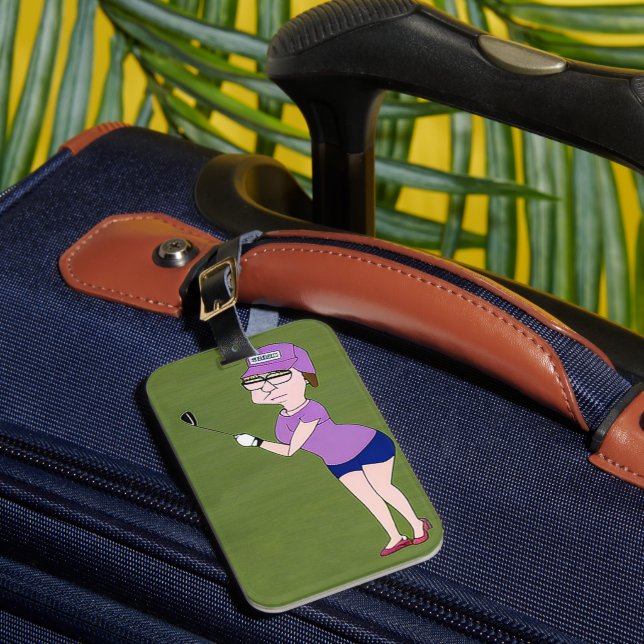 Golfer's Luggage Tag (Front Insitu 1)