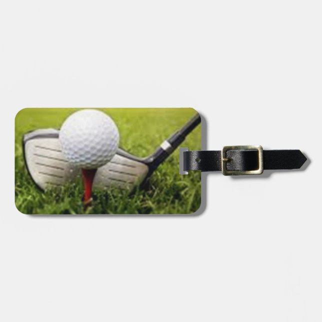 ***GOLFER'S*** LUGGAGE TAG AND GOLF BAG TAG (Front Horizontal)