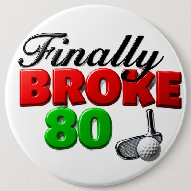 Golfers milestone golf score button (Front)