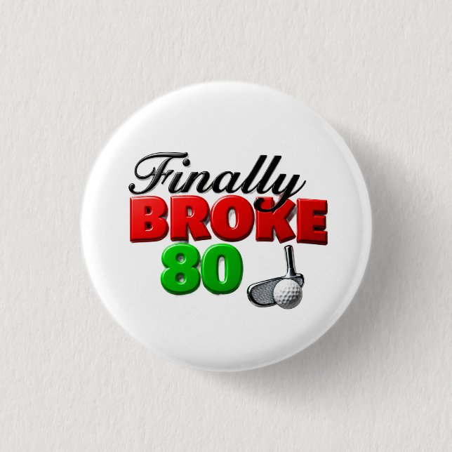 Golfers milestone golf score button (Front)